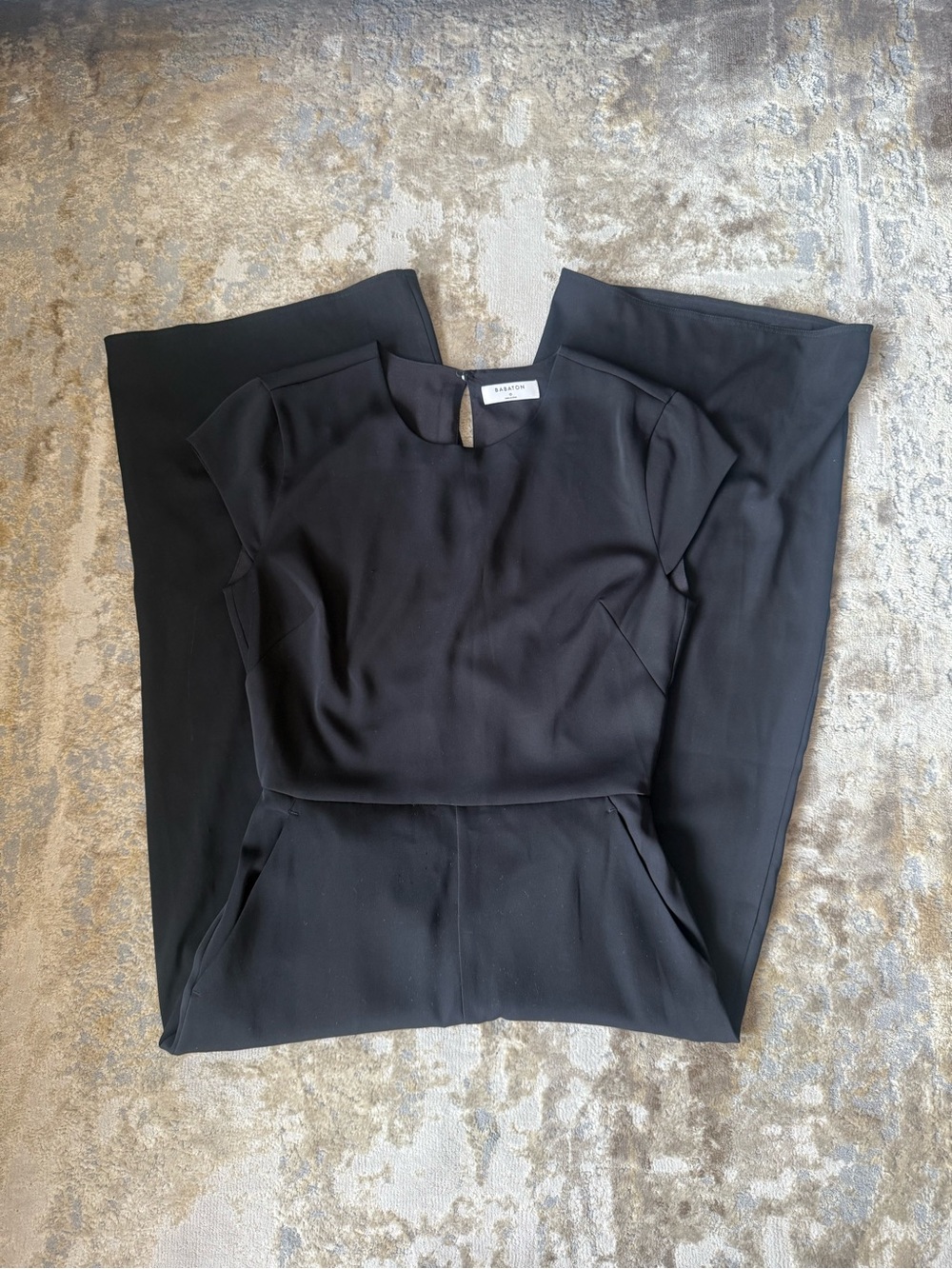 Babaton Black Tailored Wide-Leg Jumpsuit